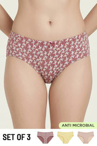 Zivame Low Rise Full Coverage Hipster Panty (Pack of 3) - Assorted — thumbnail 1